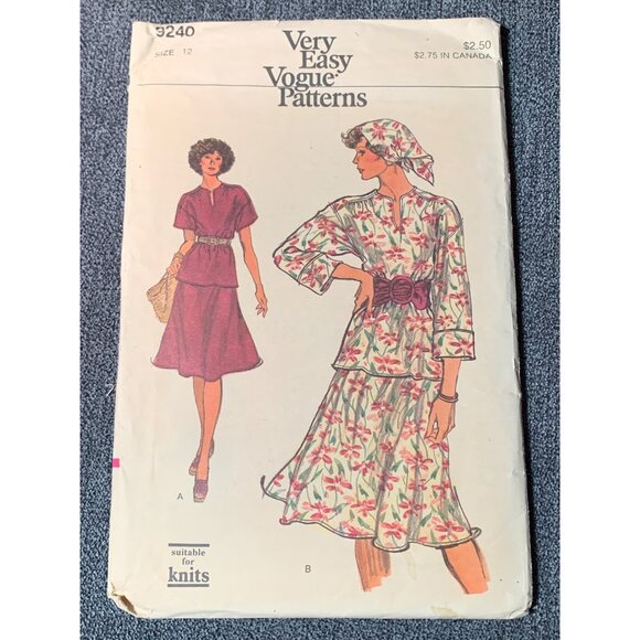 Vogue Misses Skirt Shirt Sewing Pattern sz 12 9240 - Picture 1 of 4
